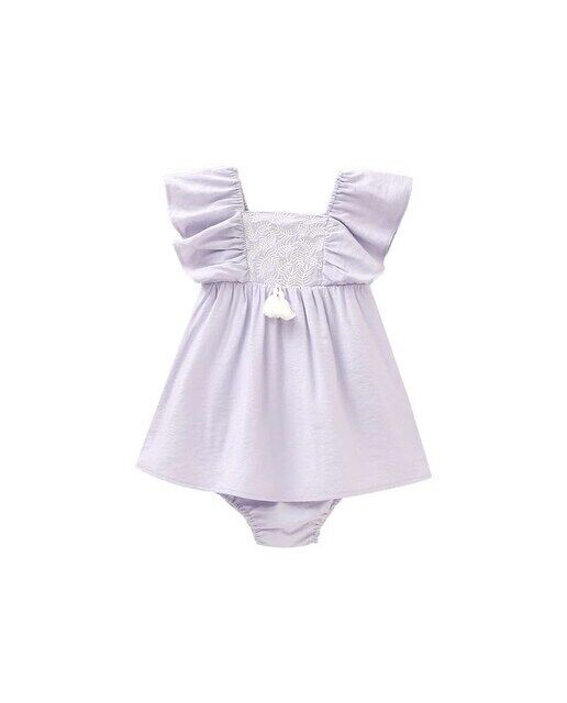 Платье для девочки с рюшами на рукавах и трусиками в тон Dadati, сиреневый
Платье для девочки с рюшами на рукавах и трусиками в тон Dadati, сиреневый