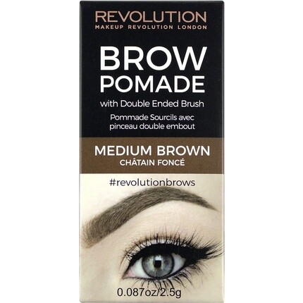 Помада для бровей с кистью Medium Brown 2,50G, Makeup Revolution
Помада для бровей с кистью Medium Brown 2,50G, Makeup Revolution
