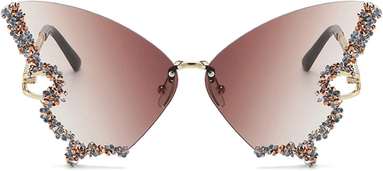 Винтажные солнцезащитные очки без оправы с крупными стразами для женщин, ослепительные очки с бриллиантами в форме бабочки, роскошные солнцезащитные очки для женщин mincl, Brown
Винтажные солнцезащитные очки без оправы с крупными стразами для женщин, ослепительные очки с бриллиантами в форме бабочки, роскошные солнцезащитные очки для женщин mincl, Brown