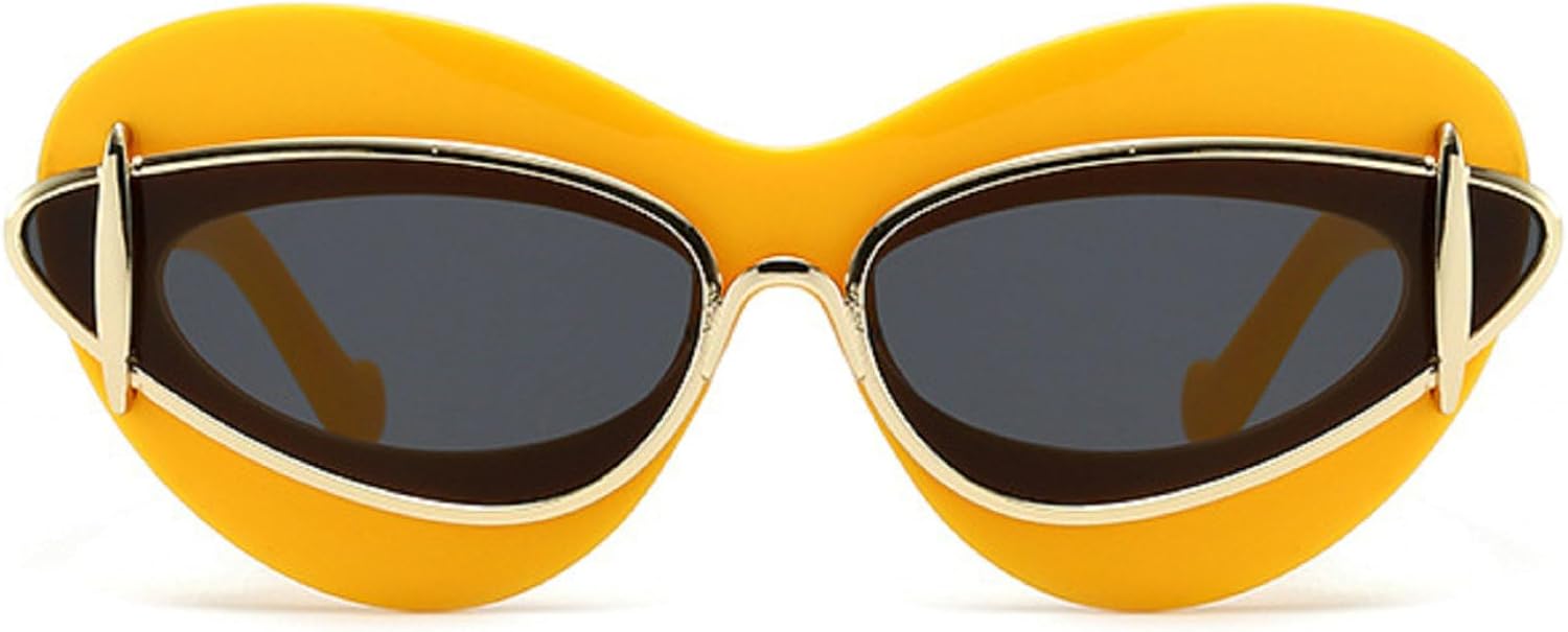 Сексуальные солнцезащитные очки в стиле панк Y2K «кошачий глаз» для женщин, 2024 год, роскошные винтажные солнцезащитные очки в ретро-стиле с двойной оправой, защита от УФ-излучения UV400 mincl, Yellow
Сексуальные солнцезащитные очки в стиле панк Y2K «кошачий глаз» для женщин, 2024 год, роскошные винтажные солнцезащитные очки в ретро-стиле с двойной оправой, защита от УФ-излучения UV400 mincl, Yellow