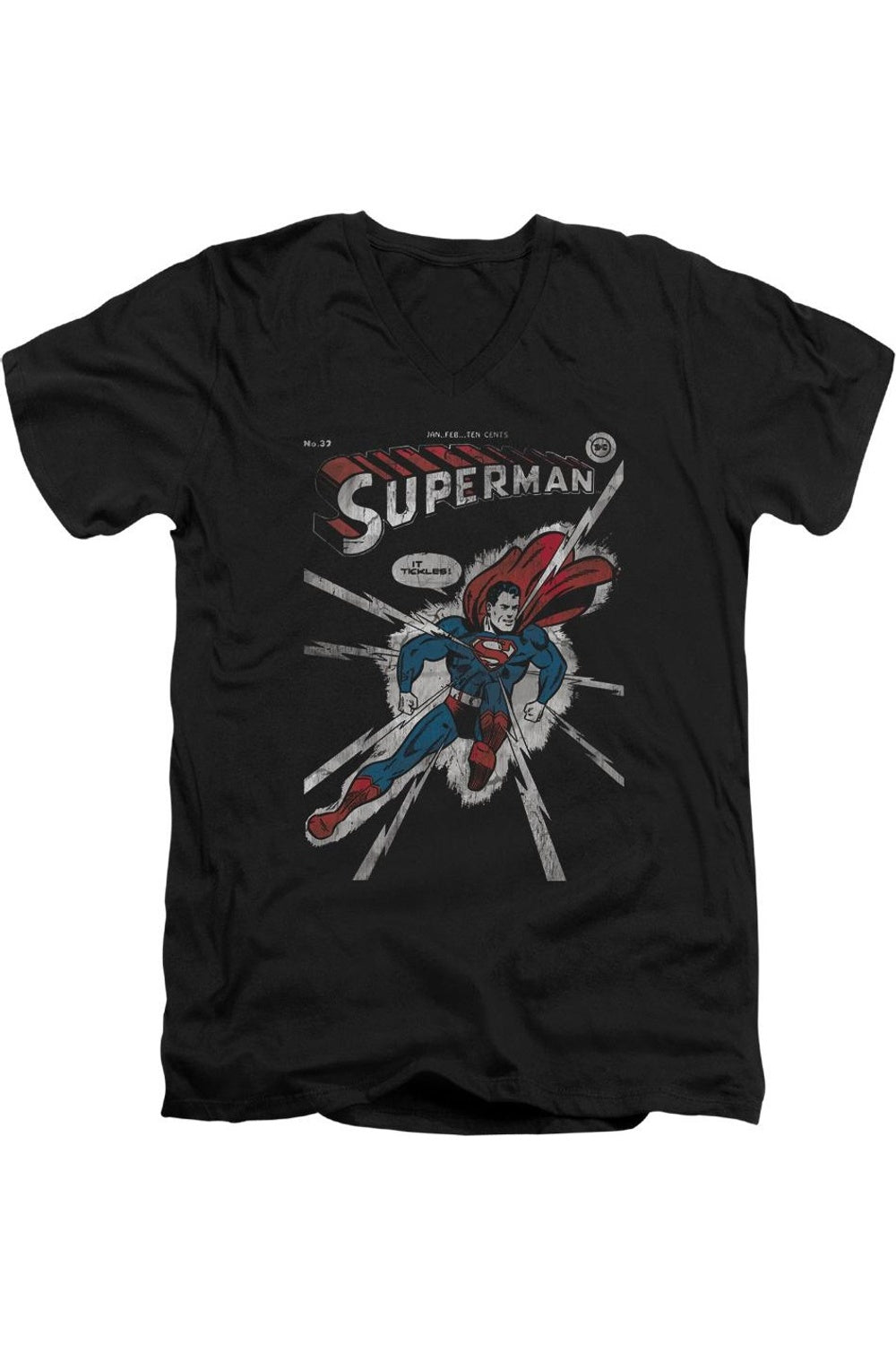 Футболка с коротким рукавом и V-образным вырезом для взрослых DC Comics Cover Me Gildan, черный 
Футболка с коротким рукавом и V-образным вырезом для взрослых DC Comics Cover Me Gildan, черный