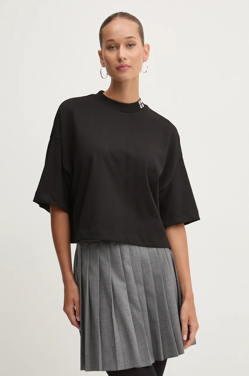 Хлопковая футболка HUGO, черный
Хлопковая футболка HUGO, черный