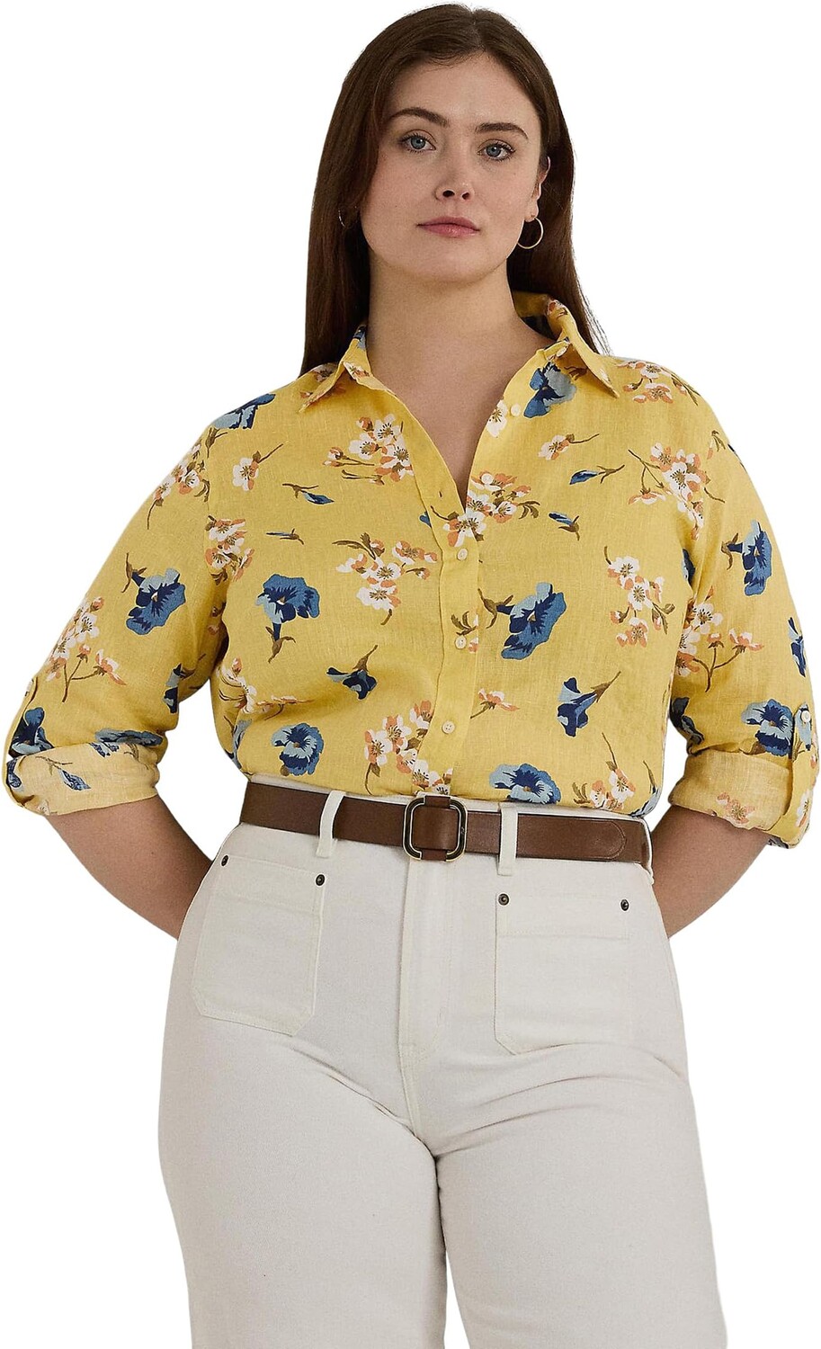 Рубашка Lauren Ralph Lauren Plus-Size Relaxed Fit Floral Linen Shirt, цвет Yellow Multi
Рубашка Lauren Ralph Lauren Plus-Size Relaxed Fit Floral Linen Shirt, цвет Yellow Multi