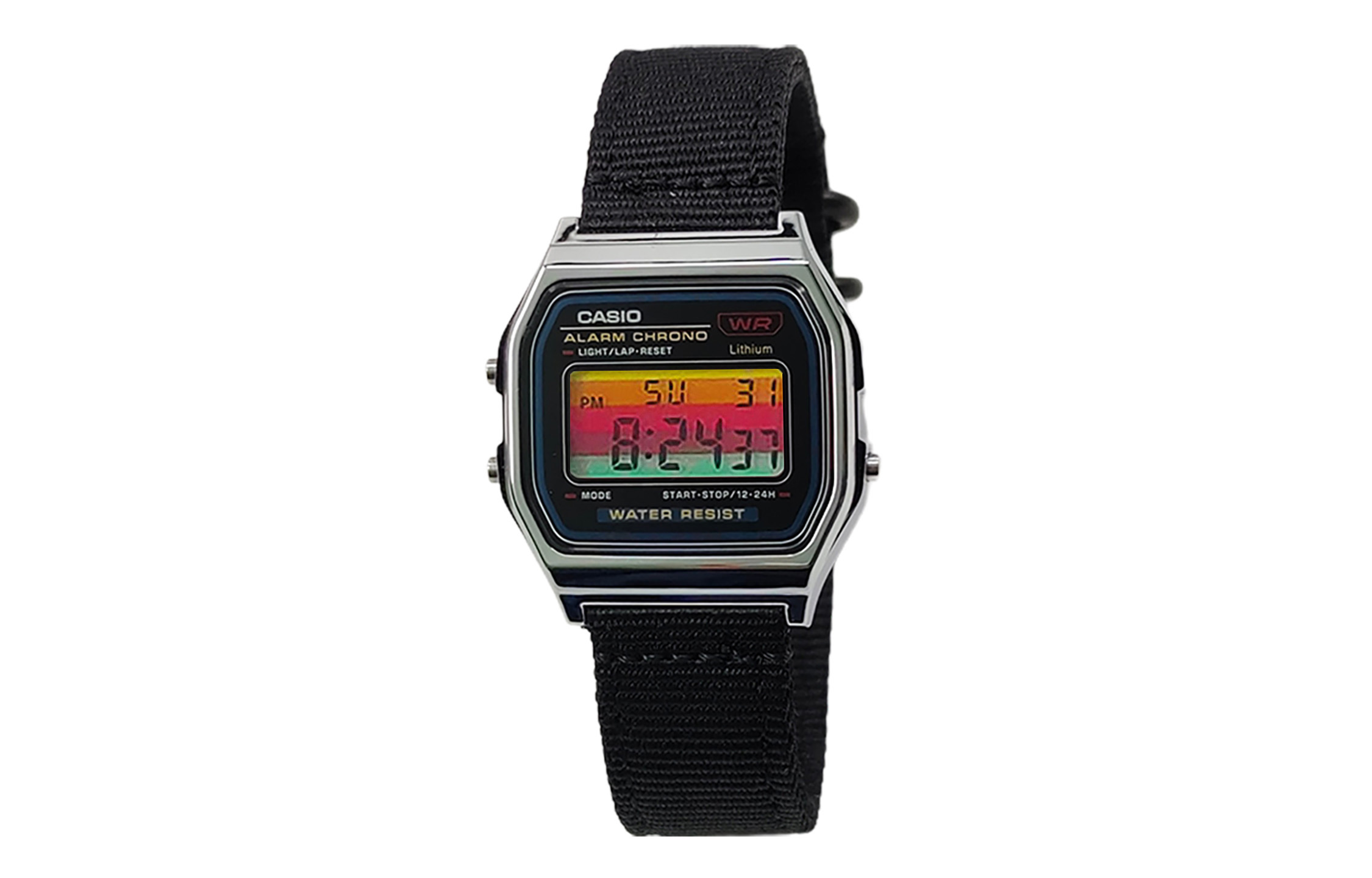 CASIO Мужские часы Retrofit Series с кварцевым механизмом и нейлоновым ремешком, черный циферблат
CASIO Мужские часы Retrofit Series с кварцевым механизмом и нейлоновым ремешком, черный циферблат