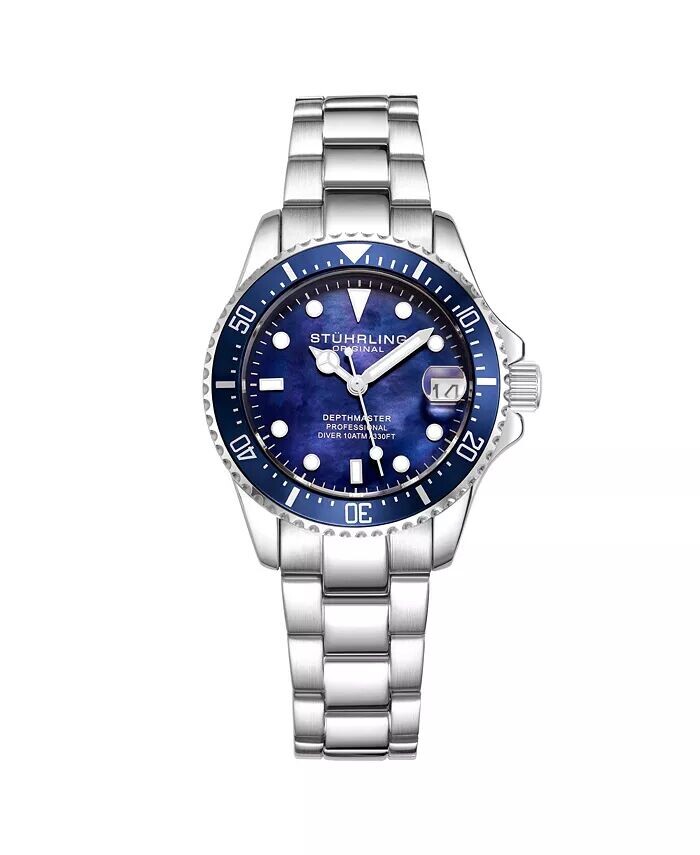 Женские модные кварцевые часы Diver Depth master 3950L, диаметр 32 мм Stuhrling, синий
Женские модные кварцевые часы Diver Depth master 3950L, диаметр 32 мм Stuhrling, синий