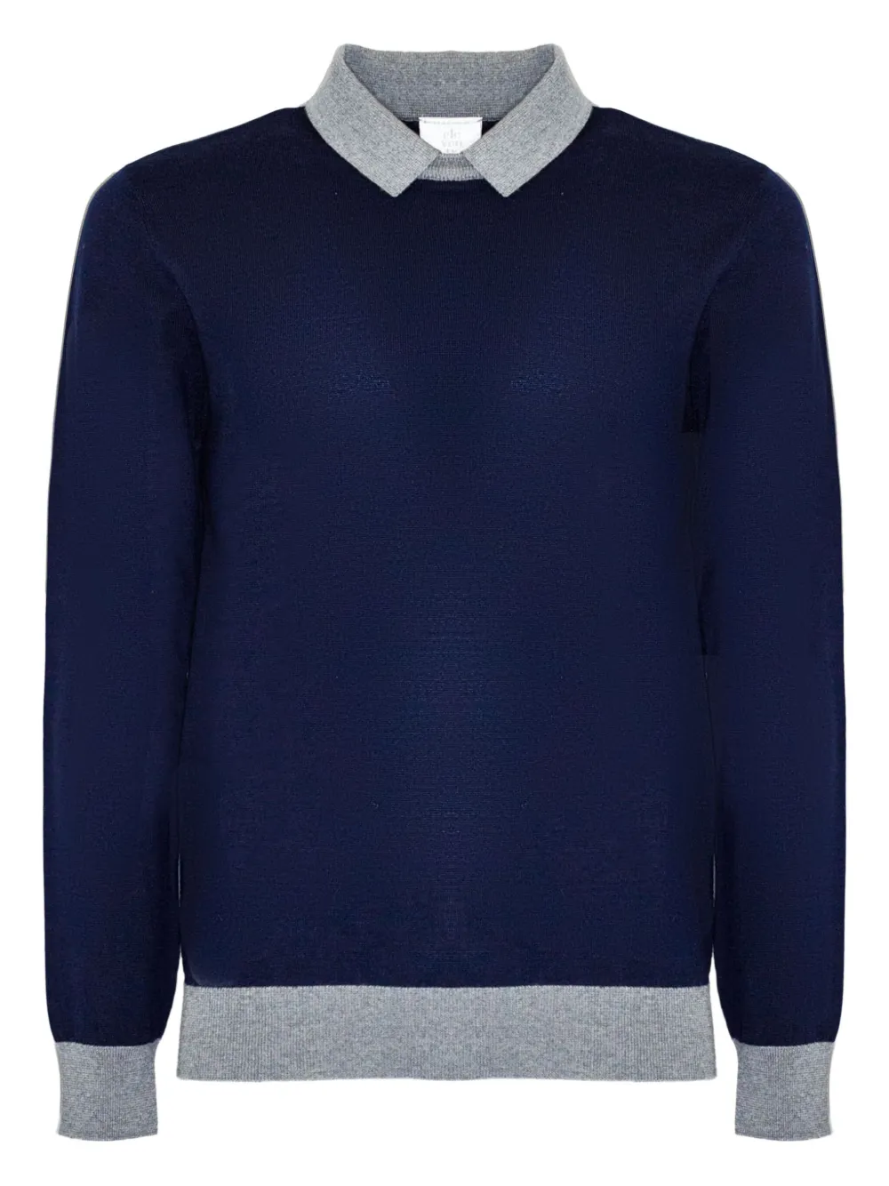 Свитер с воротником-поло и ребристой отделкой Eleventy, синий
Свитер с воротником-поло и ребристой отделкой Eleventy, синий