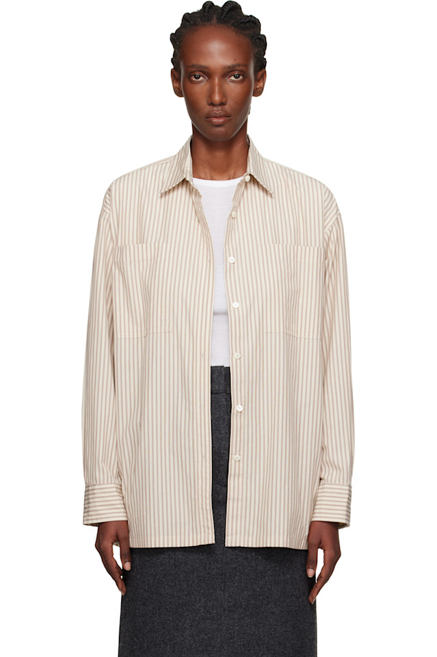 Рубашка Toro в полоску большого размера Nothing Written, бежевый
Рубашка Toro в полоску большого размера Nothing Written, бежевый