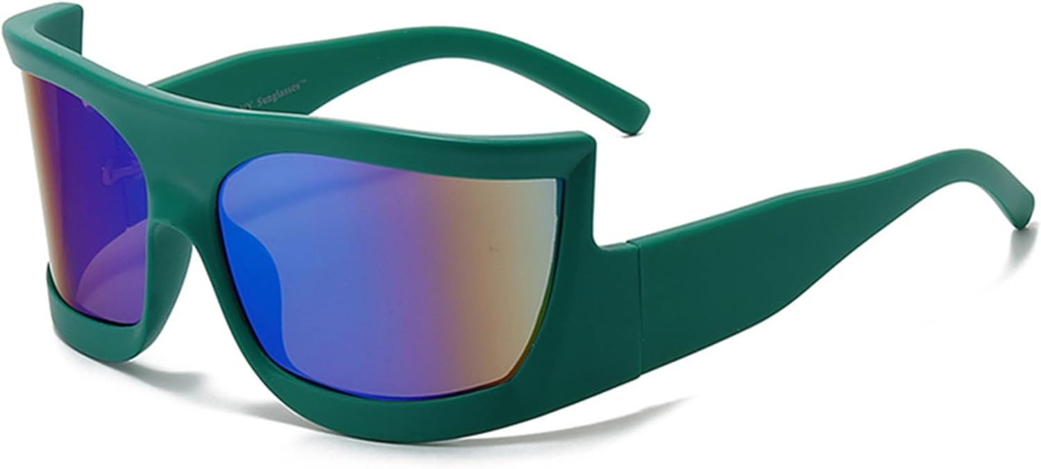 Солнцезащитные очки Bullabulling Y2K, обтекаемые футуристические солнцезащитные очки для женщин и мужчин, Swift Square, модные спортивные очки, стильные солнцезащитные очки, Green
Солнцезащитные очки Bullabulling Y2K, обтекаемые футуристические солнцезащитные очки для женщин и мужчин, Swift Square, модные спортивные очки, стильные солнцезащитные очки, Green