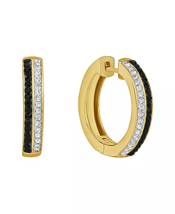 Серьги-Кольца с прозрачными и черными кристаллами And Now This, gold
Серьги-Кольца с прозрачными и черными кристаллами And Now This, gold