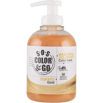 SOS Color & Go Светоотражающая и бодрящая цветная маска Золото 300мл, Beauty Application Srl
SOS Color & Go Светоотражающая и бодрящая цветная маска Золото 300мл, Beauty Application Srl