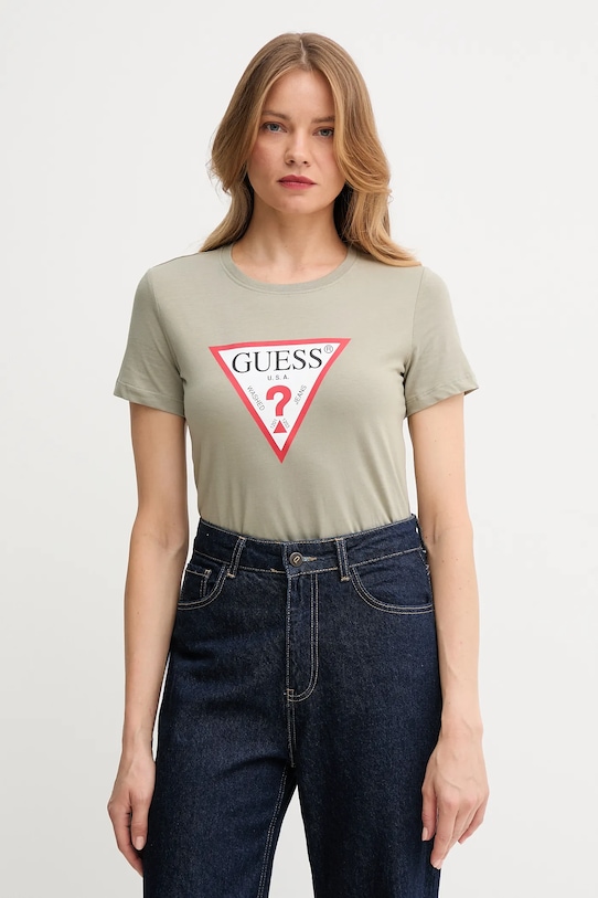 Хлопковая футболка Guess, зеленый
Хлопковая футболка Guess, зеленый
