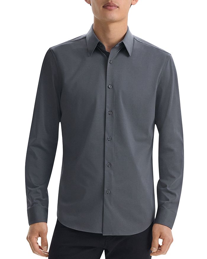 Рубашка Sylvain из структурного трикотажа Theory, серый
Рубашка Sylvain из структурного трикотажа Theory, серый