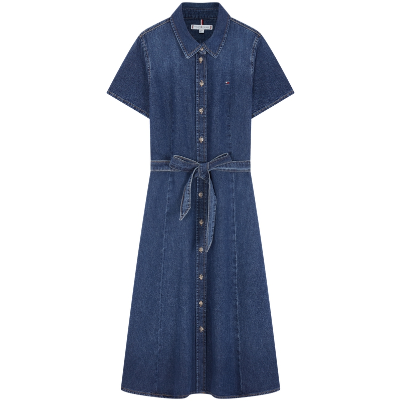 Tommy Hilfiger Женское платье с коротким рукавом деним blue
Tommy Hilfiger Женское платье с коротким рукавом деним blue