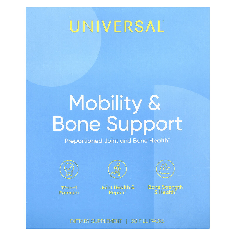 Universal U, Mobility & Bone Support, 30 Pill Packs
Universal U, Mobility & Bone Support, 30 Pill Packs