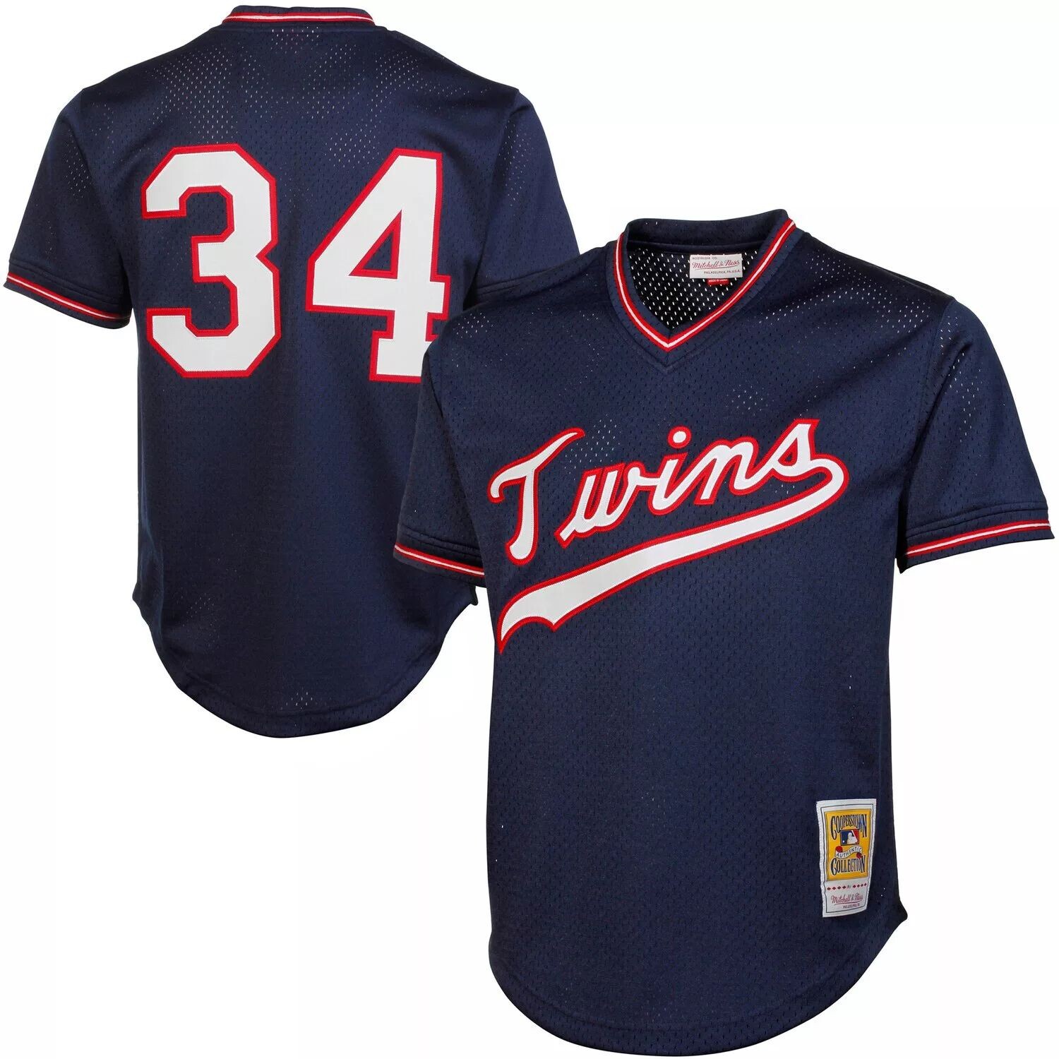Мужская футболка Mitchell & Ness Kirby Puckett Navy Minnesota Twins 1985 Authentic Cooperstown Collection, сетчатый тренировочный трикотаж для ватина 
Мужская футболка Mitchell & Ness Kirby Puckett Navy Minnesota Twins 1985 Authentic Cooperstown Collection, сетчатый тренировочный трикотаж для ватина