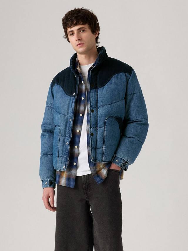 Куртка-пуховик из хлопка в стиле дикого запада Levi's
Куртка-пуховик из хлопка в стиле дикого запада Levi's