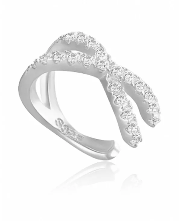 Серьга-Кафф Pave x из 14-каратного золота на стерлинговом серебре Ben Oni, silver
Серьга-Кафф Pave x из 14-каратного золота на стерлинговом серебре Ben Oni, silver