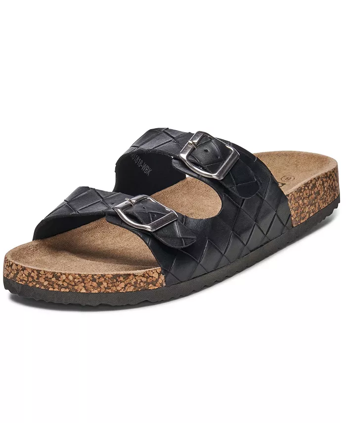 Мужские повседневные сандалии-шлепанцы DOUBLE STRAP с плоской подошвой Alpine Swiss, черный 
Мужские повседневные сандалии-шлепанцы DOUBLE STRAP с плоской подошвой Alpine Swiss, черный