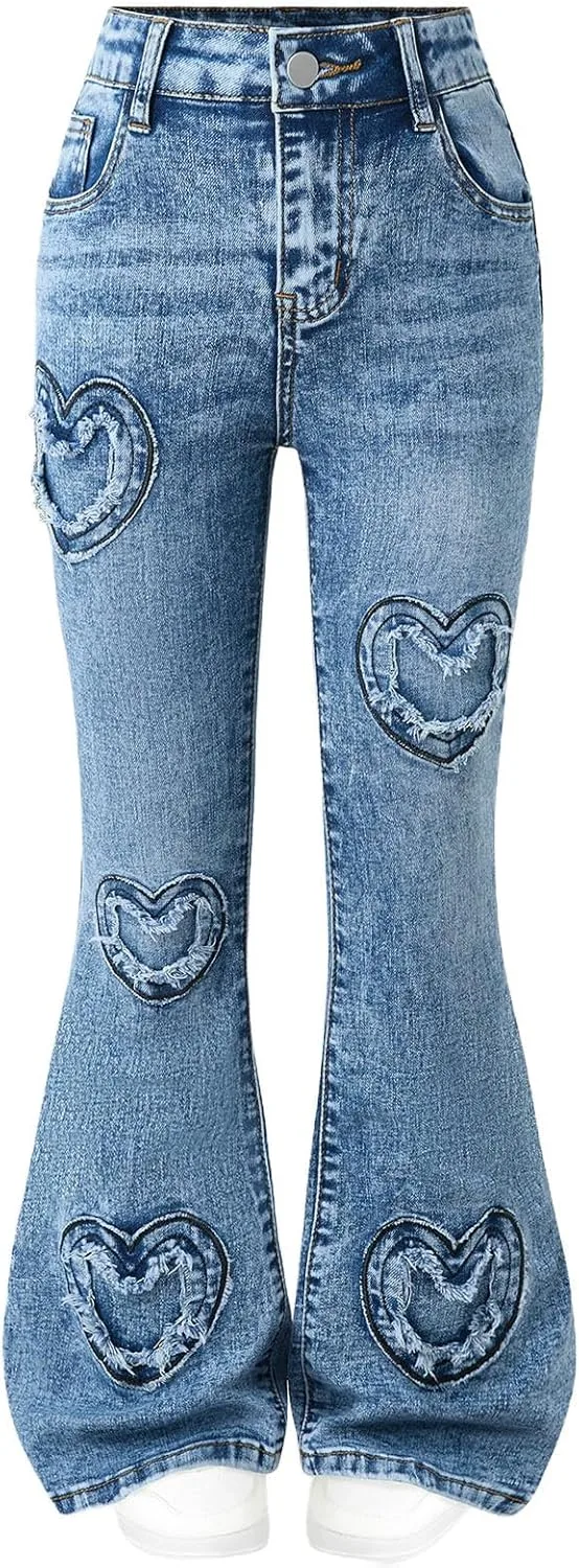 Джинсы Love Heart с расклешенными штанинами
Джинсы Love Heart с расклешенными штанинами