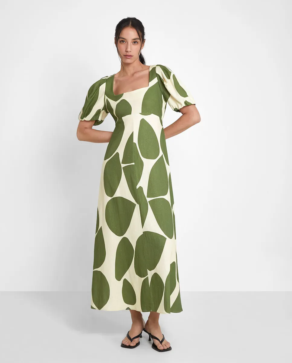 Платье из натуральных волокон с принтом Trucco, зеленый
Платье из натуральных волокон с принтом Trucco, зеленый