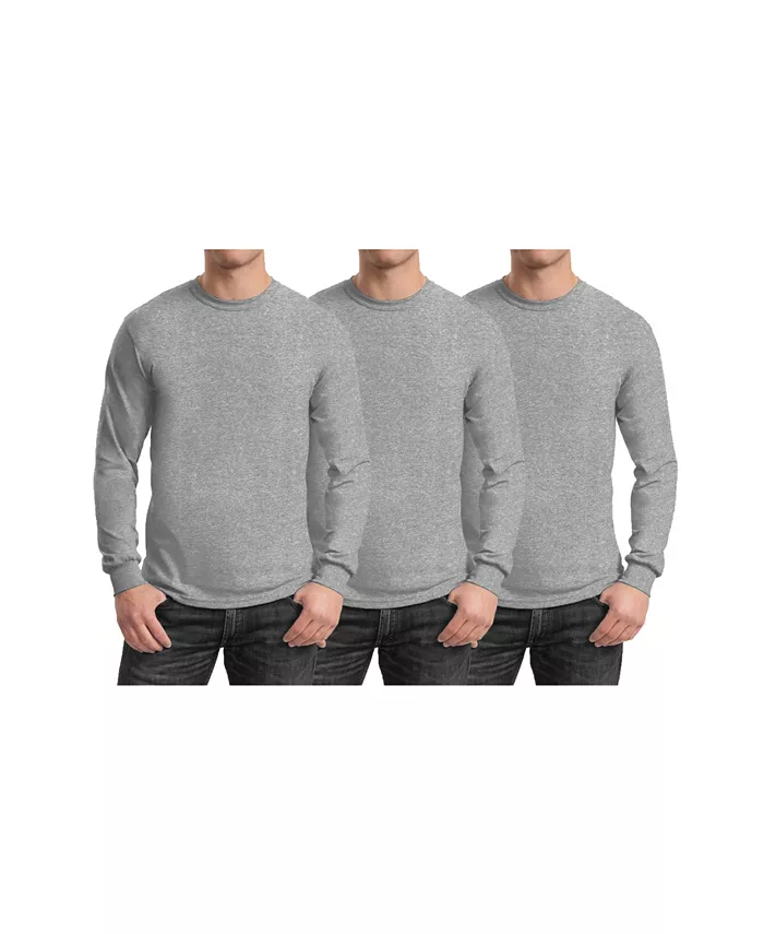 Мужская футболка с длинным рукавом и круглым вырезом, 3 штуки, из смесового египетского хлопка Galaxy By Harvic, серый
Мужская футболка с длинным рукавом и круглым вырезом, 3 штуки, из смесового египетского хлопка Galaxy By Harvic, серый