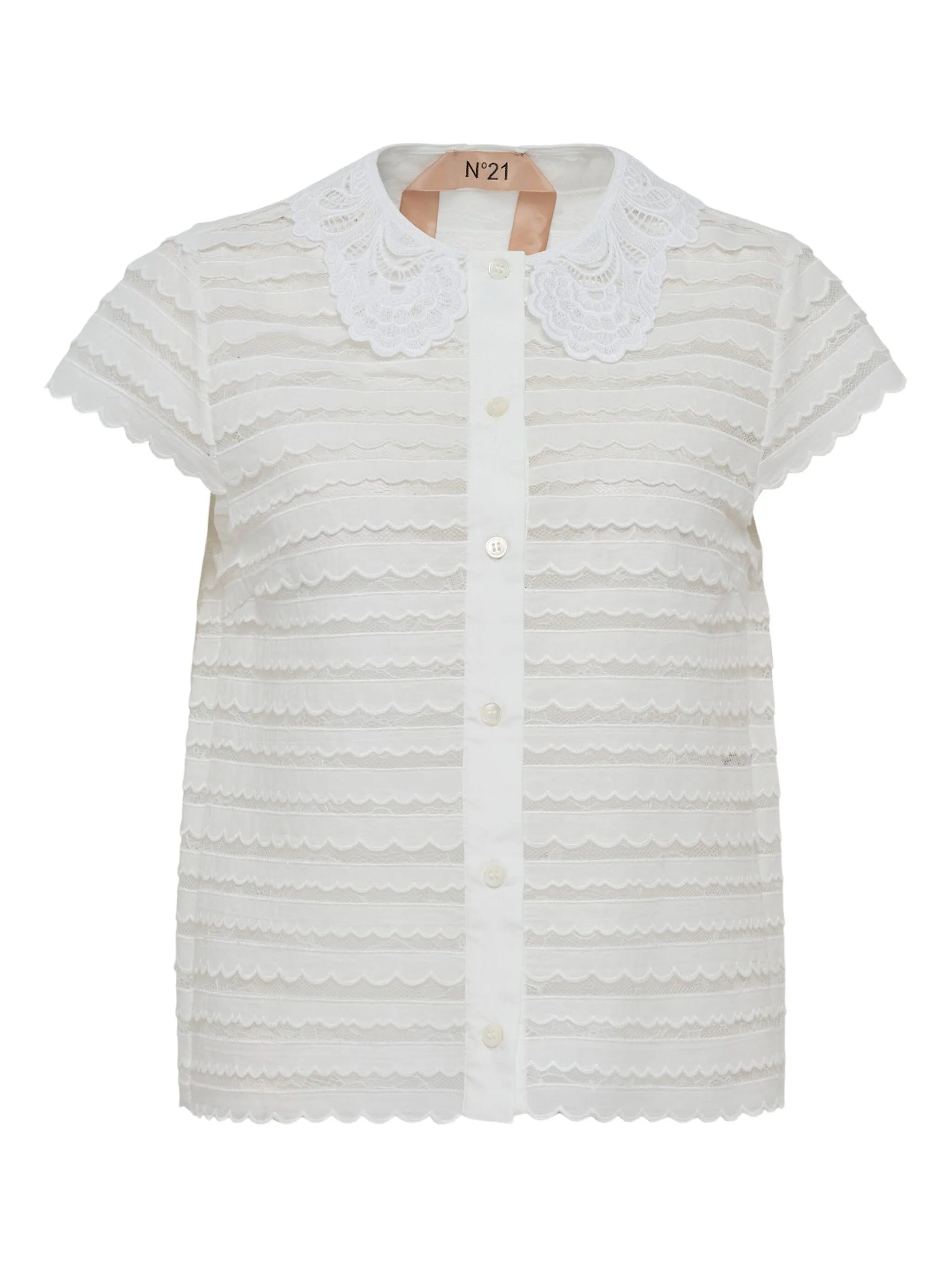 Топ с кружевным воротником Nº21, белый
Топ с кружевным воротником Nº21, белый