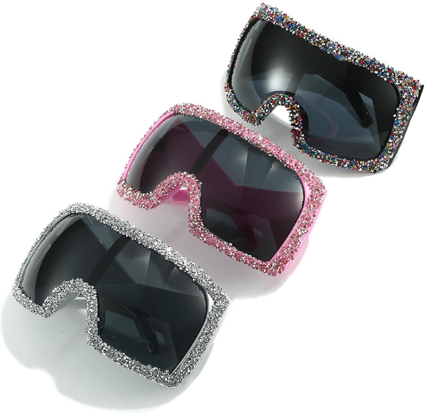 Модные солнцезащитные очки-щитки большого размера для женщин и мужчин, 2024 год, стильные солнцезащитные очки в квадратной оправе с бриллиантовой окантовкой mincl, 3pcs-gray&pink&silver
Модные солнцезащитные очки-щитки большого размера для женщин и мужчин, 2024 год, стильные солнцезащитные очки в квадратной оправе с бриллиантовой окантовкой mincl, 3pcs-gray&pink&silver