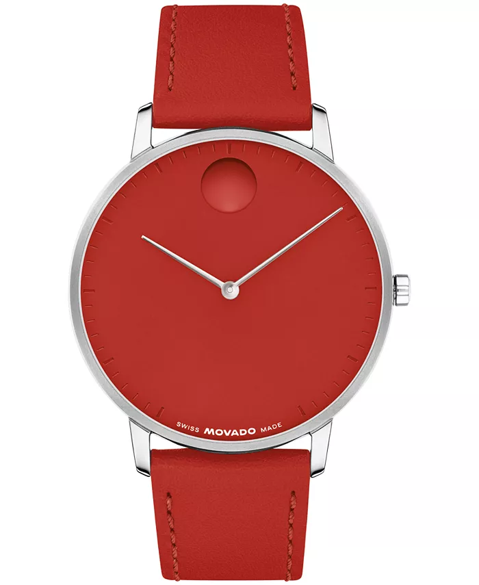 Унисекс часы Face Swiss Quartz с красным кожаным ремешком, 41mm Movado
Унисекс часы Face Swiss Quartz с красным кожаным ремешком, 41mm Movado