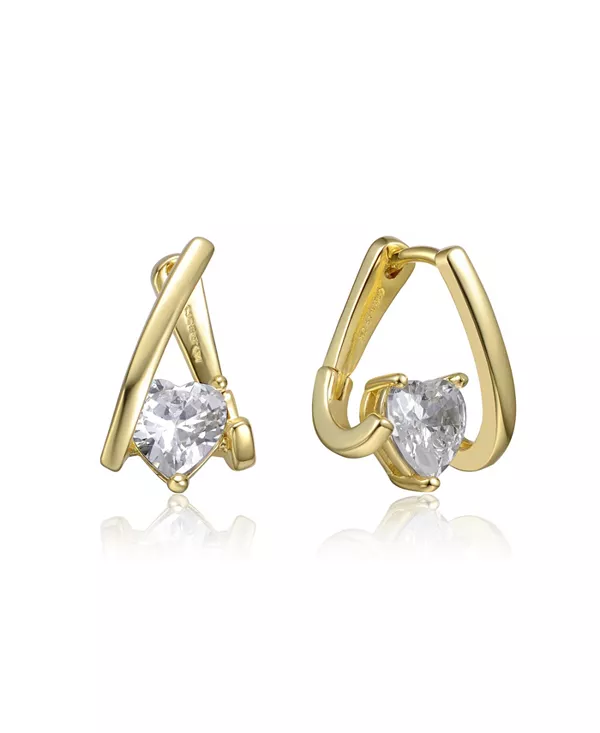 Серьги-Хагге с покрытием из белого золота или 14-каратного золота с прозрачными кубическими цирконами Rachel Glauber, gold
Серьги-Хагге с покрытием из белого золота или 14-каратного золота с прозрачными кубическими цирконами Rachel Glauber, gold