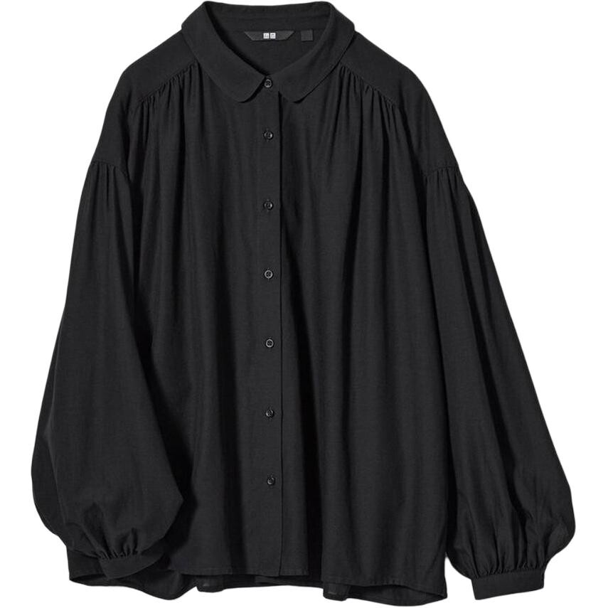 Рубашка женская черная Uniqlo 
Рубашка женская черная Uniqlo
