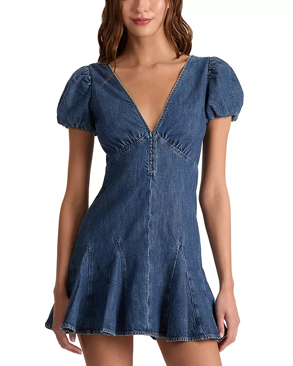 Мини-Платье Fara из денима с пышными рукавами Alice And Olivia, синий
Мини-Платье Fara из денима с пышными рукавами Alice And Olivia, синий