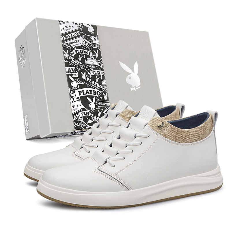 Playboy Мужские мид-топ скейтборд кроссовки белые, цвет White 
Playboy Мужские мид-топ скейтборд кроссовки белые, цвет White
