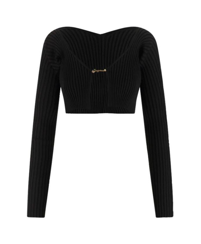Стильный топ с логотипом, пралу Jacquemus, черный
Стильный топ с логотипом, пралу Jacquemus, черный
