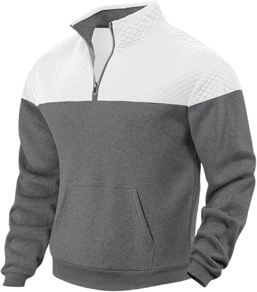 Мужской худи на молнии с воротником стойкой и длинными рукавами
Мужской худи на молнии с воротником стойкой и длинными рукавами