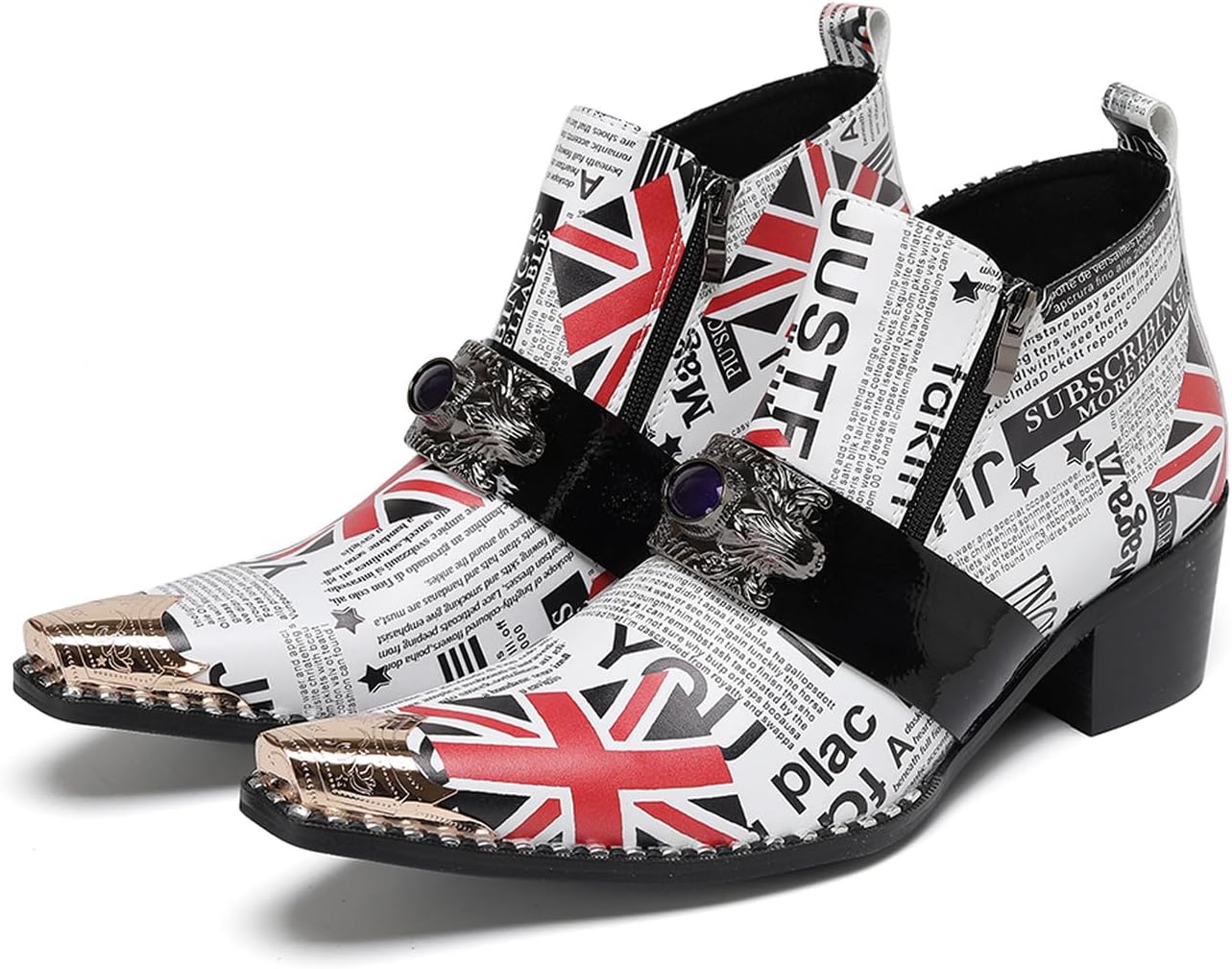 Мужские повседневные западные ботинки Chelsea Santimon - настоящая кожа, ковбойские ботинки с черной каменной цепочкой и металлическим носком, двойная молния для модной вечеринки, диско-бара
Мужские повседневные западные ботинки Chelsea Santimon - настоящая кожа, ковбойские ботинки с черной каменной цепочкой и металлическим носком, двойная молния для модной вечеринки, диско-бара