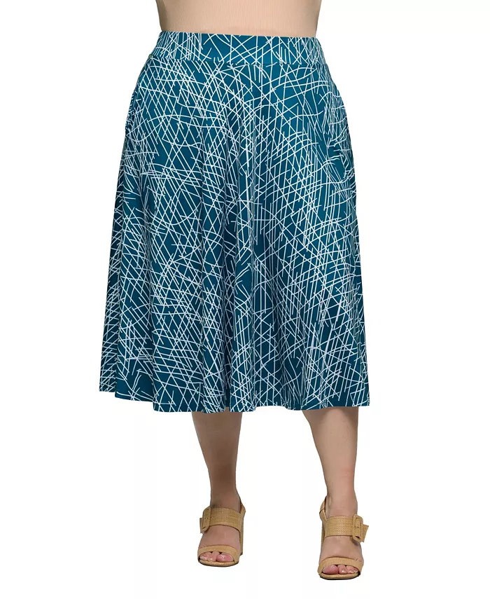 Юбка миди размера плюс с принтом, эластичным поясом и карманами 24seven Comfort Apparel, синий
Юбка миди размера плюс с принтом, эластичным поясом и карманами 24seven Comfort Apparel, синий