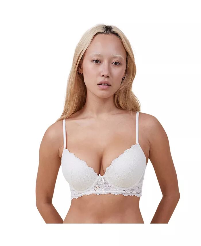 Женский повседневный кружевной удлиненный бюстгальтер Push Up 2 COTTON ON, коричневый/бежевый
Женский повседневный кружевной удлиненный бюстгальтер Push Up 2 COTTON ON, коричневый/бежевый