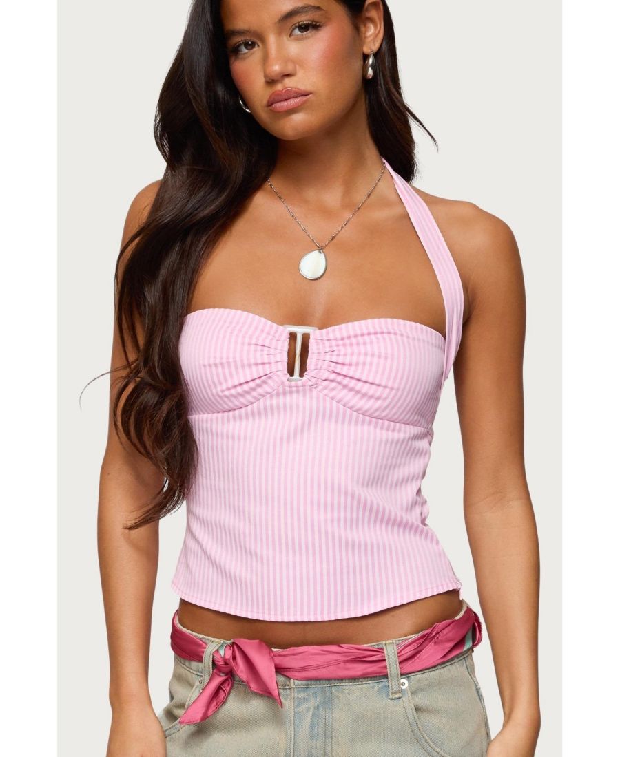 Женский полосатый топ Caitie с пряжкой Edikted, Pink
Женский полосатый топ Caitie с пряжкой Edikted, Pink