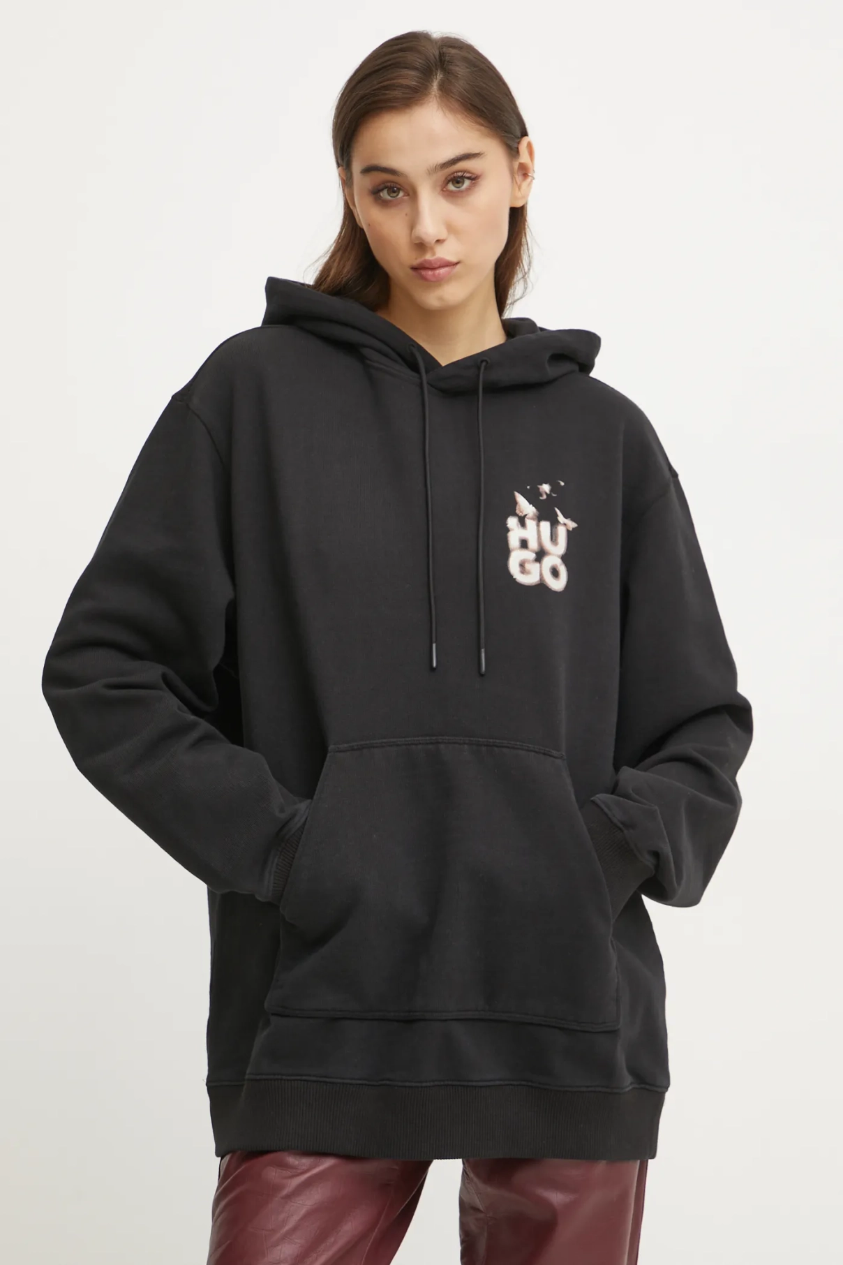 Хлопковая толстовка HUGO, черный
Хлопковая толстовка HUGO, черный