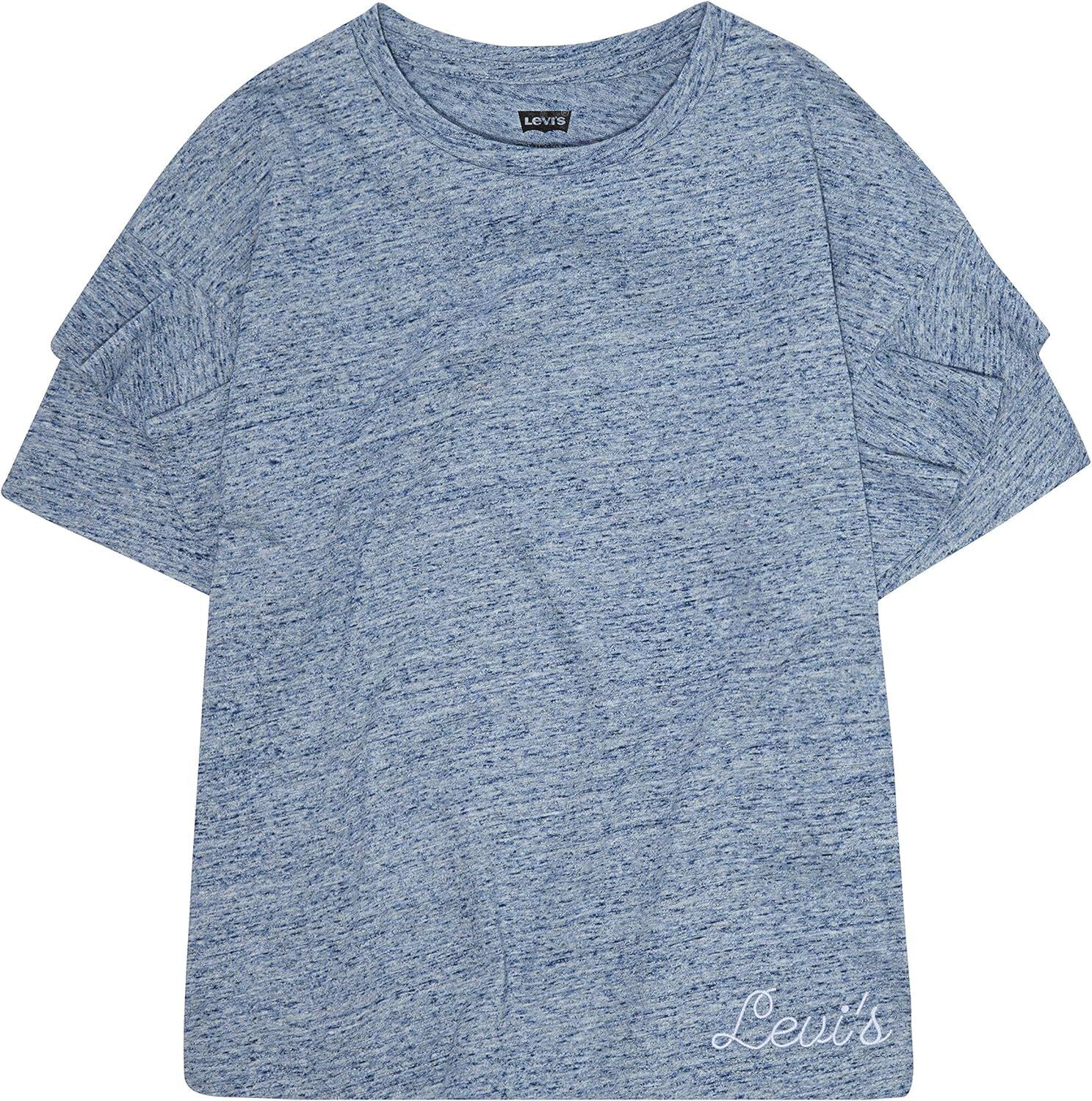 Футболка свободного кроя с оборками для девочек Levi's, Powder Blue Heather, Синий, Футболка свободного кроя с оборками для девочек Levi's, Powder Blue Heather
Футболка свободного кроя с оборками для девочек Levi's, Powder Blue Heather, Синий, Футболка свободного кроя с оборками для девочек Levi's, Powder Blue Heather