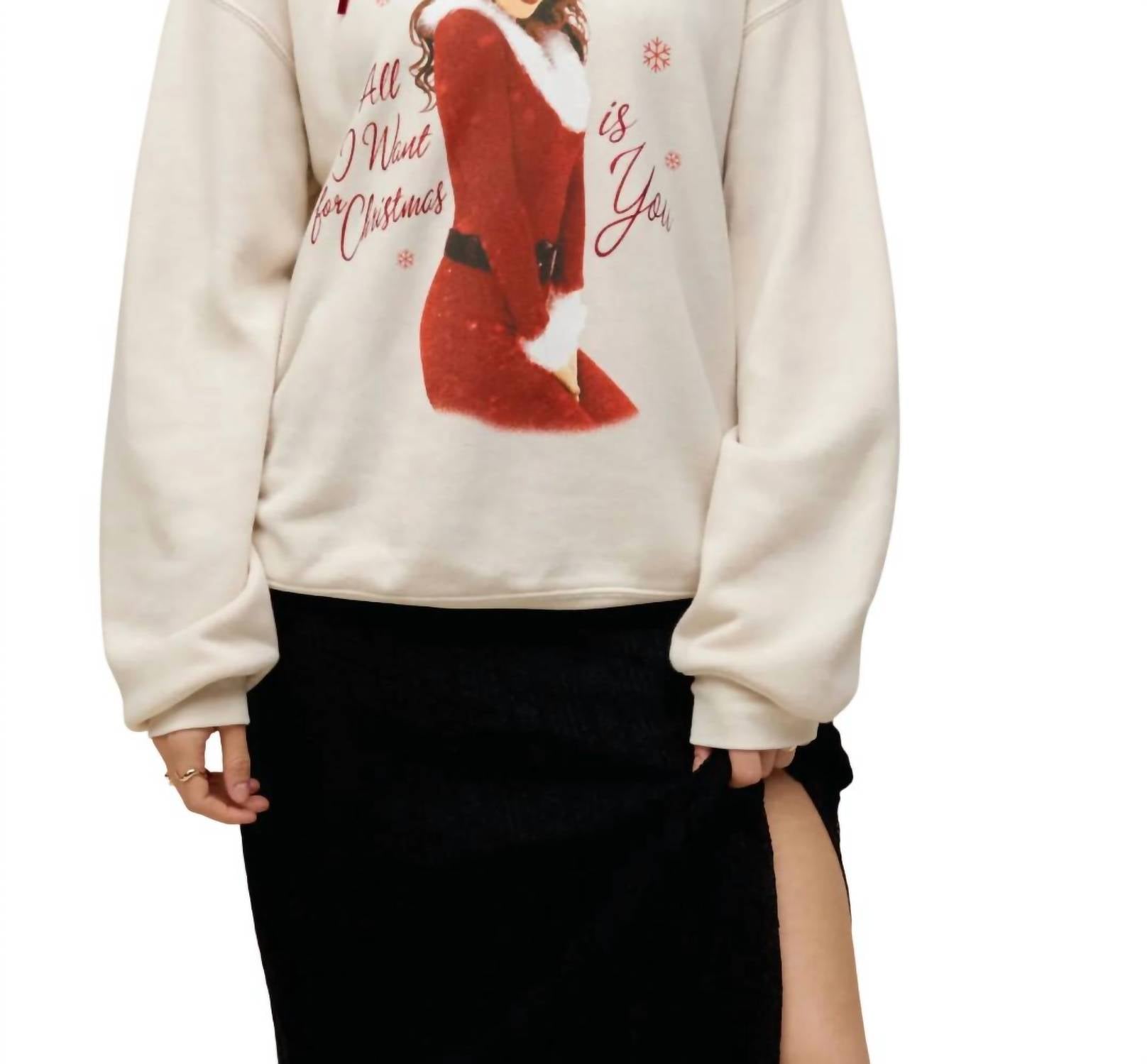 Топ свитера Mariah Carey All I Want For Christmas Bf Crew в грязно-белом цвете DAYDREAMER
Топ свитера Mariah Carey All I Want For Christmas Bf Crew в грязно-белом цвете DAYDREAMER