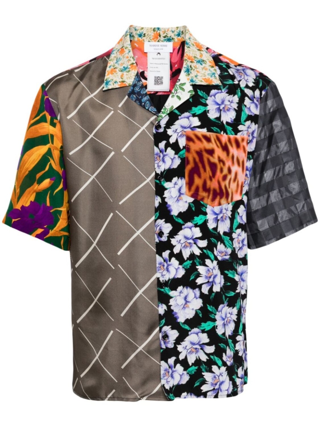 Marine Serre рубашка Regenerated в стиле колор-блок, черный
Marine Serre рубашка Regenerated в стиле колор-блок, черный