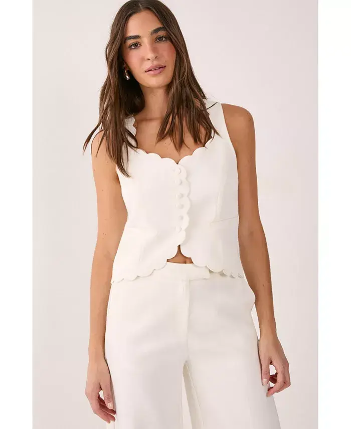 Женский приталенный жилет на пуговицах спереди Nasty Gal, белый
Женский приталенный жилет на пуговицах спереди Nasty Gal, белый