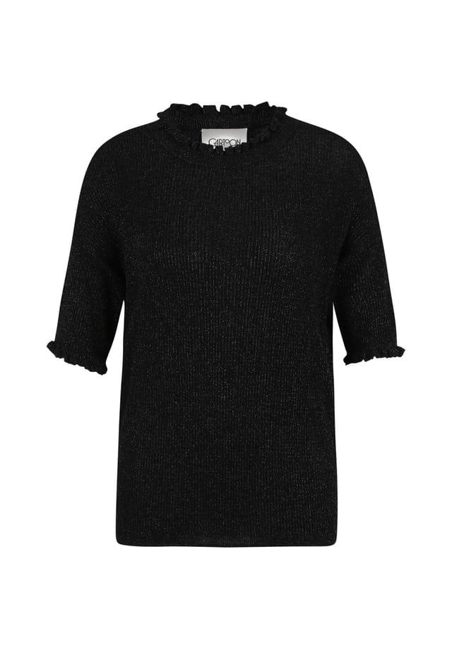 Вязаный свитер с оборками Cartoon, черный
Вязаный свитер с оборками Cartoon, черный