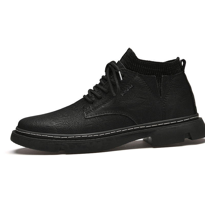 XIMO BULL Мужские повседневные туфли с высоким берцем, черные/хаки 
XIMO BULL Мужские повседневные туфли с высоким берцем, черные/хаки