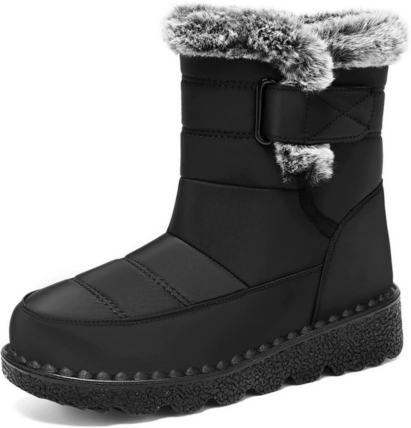 Женские зимние ботинки Toumov, водонепроницаемые, с подкладкой из меха, противоскользящие, короткие ботильоны с искусственным мехом, теплые и утепленные, комфортные ботинки до середины икры для прогулок и походов, черный
Женские зимние ботинки Toumov, водонепроницаемые, с подкладкой из меха, противоскользящие, короткие ботильоны с искусственным мехом, теплые и утепленные, комфортные ботинки до середины икры для прогулок и походов, черный