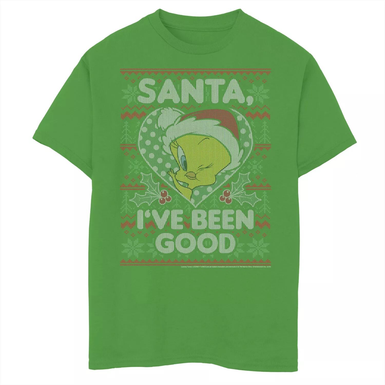 Вязаная футболка с рисунком «I've Been Good» для мальчиков 8–20 лет Looney Tunes Tweety Bird Santa Licensed Character
Вязаная футболка с рисунком «I've Been Good» для мальчиков 8–20 лет Looney Tunes Tweety Bird Santa Licensed Character