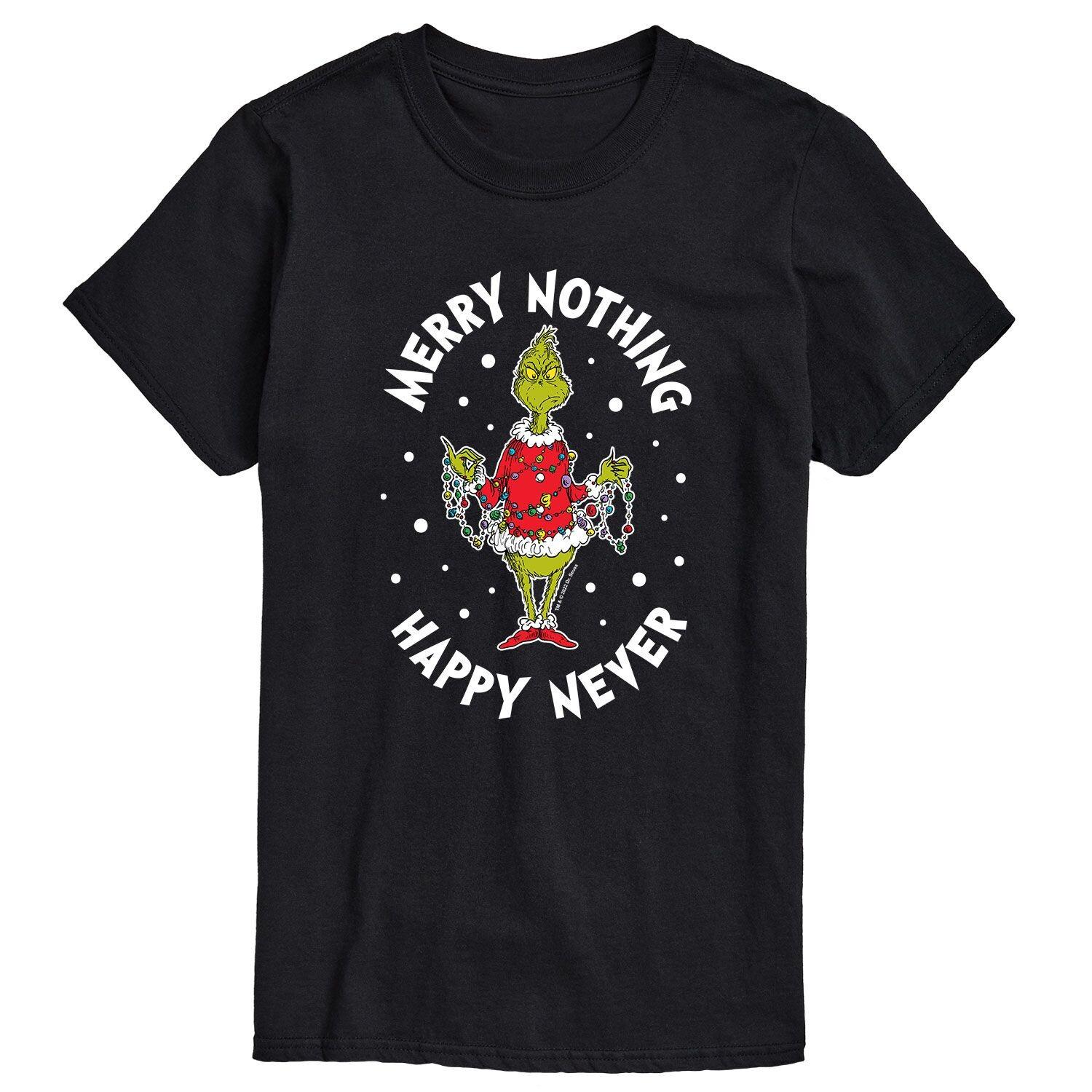 Мужская футболка Dr. Seuss Grinch Merry Nothing Happy Never Licensed Character
Мужская футболка Dr. Seuss Grinch Merry Nothing Happy Never Licensed Character