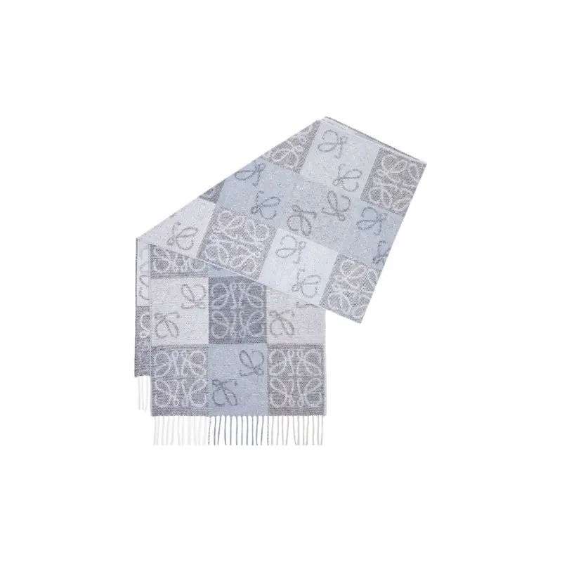 Шарф унисекс Loewe, голубой 
Шарф унисекс Loewe, голубой