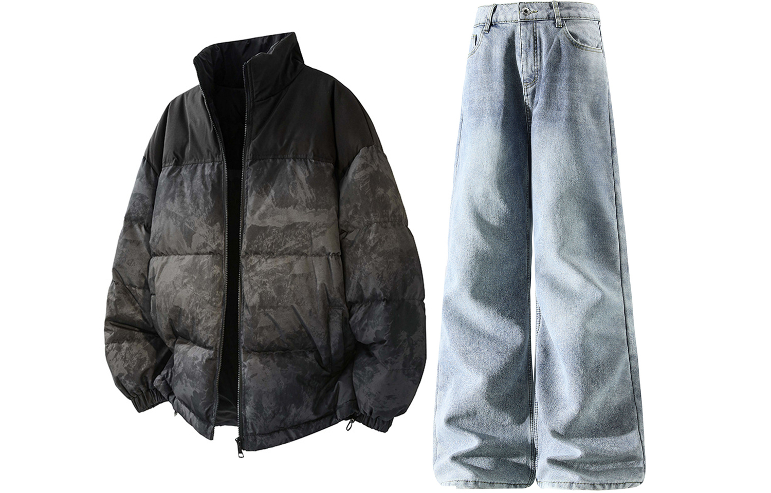 Повседневная спортивная одежда унисекс с воротником стойка, утепленная и с флисовой подкладкой X1617, темно-серый puffer jacket+fleece-lined синий pants
Повседневная спортивная одежда унисекс с воротником стойка, утепленная и с флисовой подкладкой X1617, темно-серый puffer jacket+fleece-lined синий pants